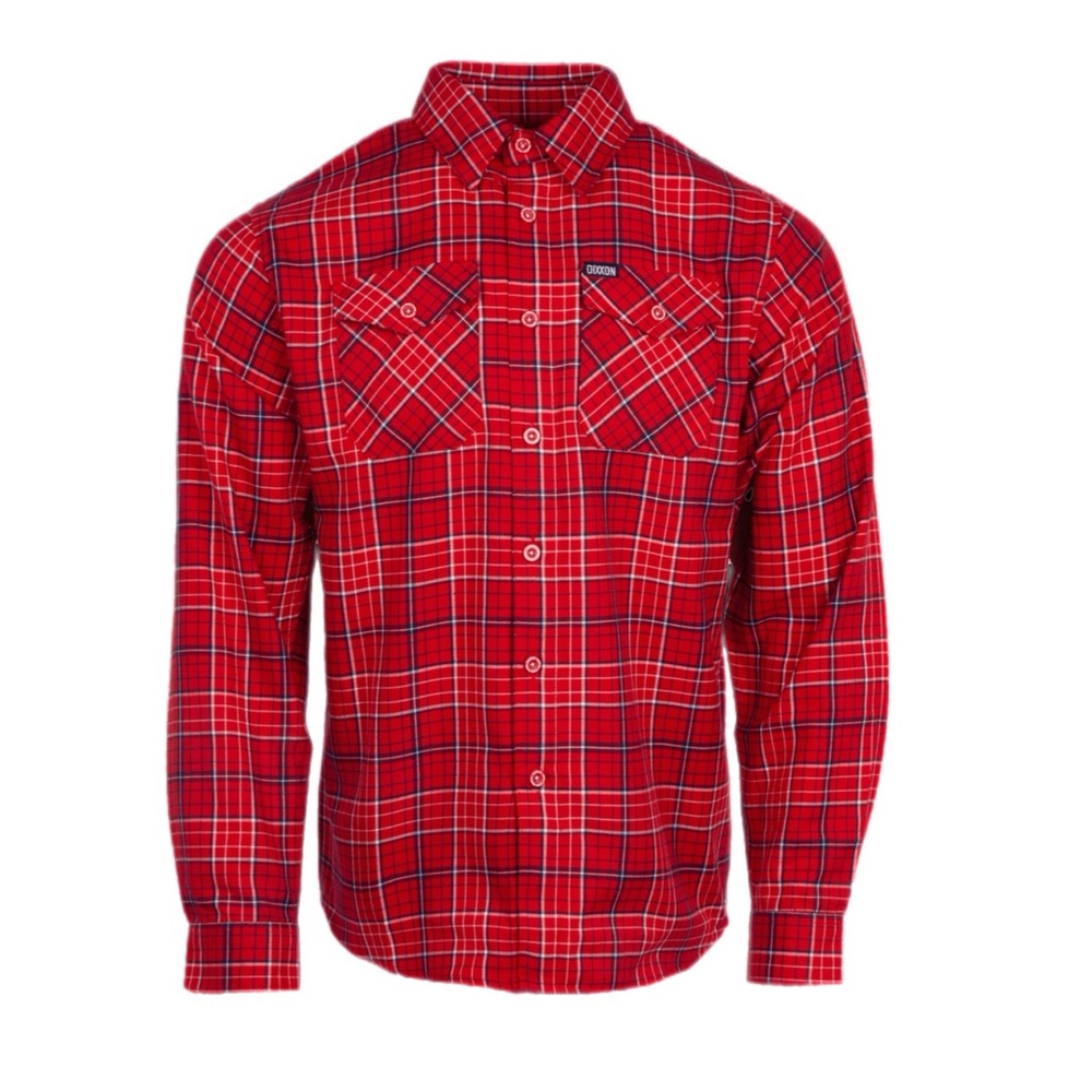 Dixxon- Men’s “Dirte” Red&Blue casual Flannel, L